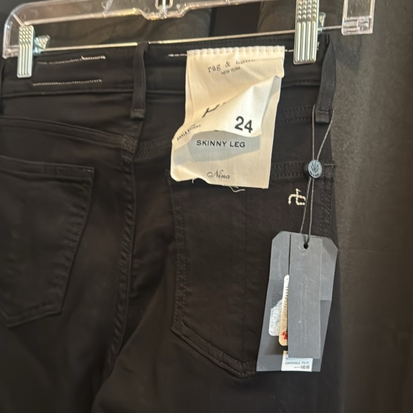 Rag & Bone The Nina Black Denim Jeans size 24 - Picture 5 of 7